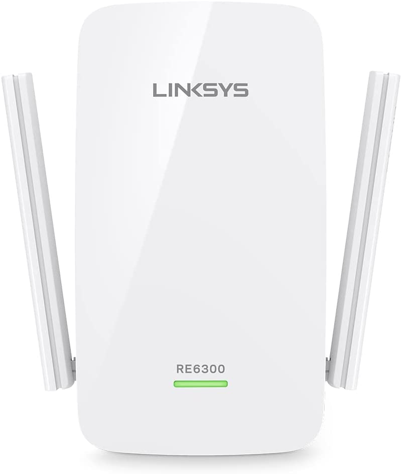 Linksys WiFi Extender, WiFi 5 Range Booster, Dual-Band Booster, 1,000 Sq. ft Coverage, Speeds up to (AC750) 750Mbps - RE6300