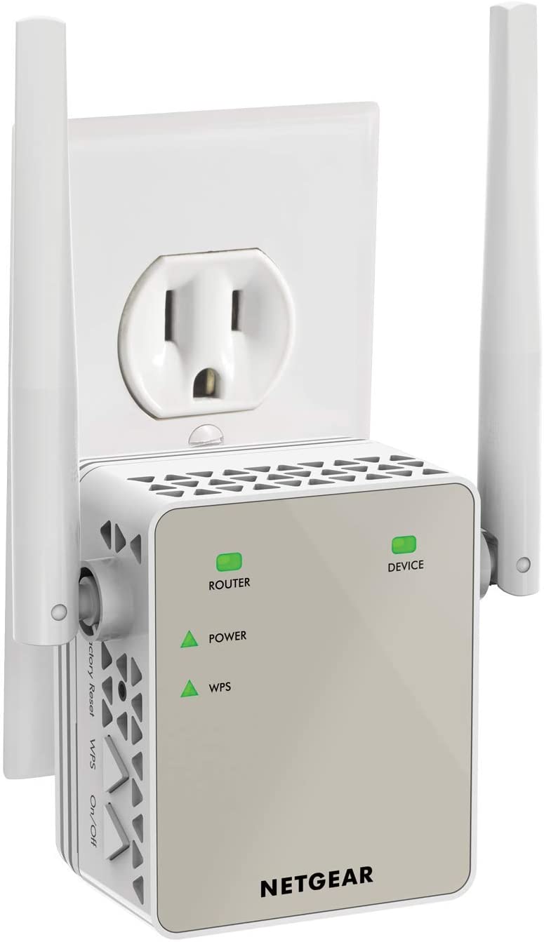 NETGEAR Wi-Fi Range Extender EX6120 - Coverage Up to 1500 Sq Ft and 25 Devices with AC1200 Dual Band Wireless Signal Booster & Repeater (Up to 1200Mbps Speed), and Compact Wall Plug Design