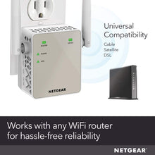 Load image into Gallery viewer, NETGEAR Wi-Fi Range Extender EX6120 - Coverage Up to 1500 Sq Ft and 25 Devices with AC1200 Dual Band Wireless Signal Booster &amp; Repeater (Up to 1200Mbps Speed), and Compact Wall Plug Design
