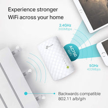 Load image into Gallery viewer, TP-Link AC750 WiFi Extender (RE220), Covers Up to 1200 Sq.ft and 20 Devices, Up to 750Mbps Dual Band WiFi Range Extender, WiFi Booster to Extend Range of WiFi Internet Connection
