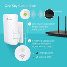 Load image into Gallery viewer, TP-Link AC750 WiFi Extender (RE220), Covers Up to 1200 Sq.ft and 20 Devices, Up to 750Mbps Dual Band WiFi Range Extender, WiFi Booster to Extend Range of WiFi Internet Connection
